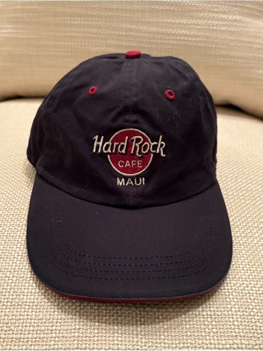 Hard Rock Cafe Maui Navy Blue Unisex Adjustable Hat w Metal Closure / OSFM